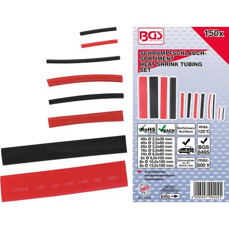 Manchons thermoretractables couleur assortiment de 150 manchons (1/2)