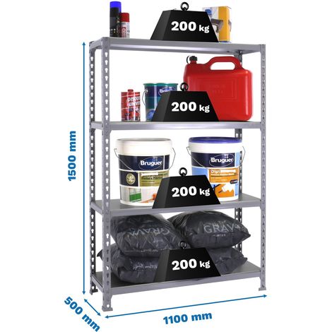 Simonrack SUPERPLUS Metallregal grau 1500x1100 mm