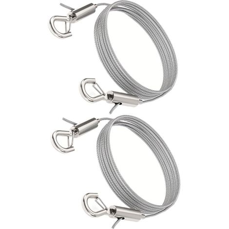 Lot de 2 fils suspension pour tableaux en acier inoxydable avec (1/5)