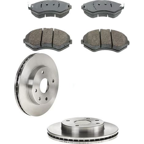 KIT FRENI ANTERIORI compatibile con DAEWOO LACETTI 2 (KLAN) - DISCHI + PASTIGLIE OEM: FDB1905 / 17414 /SOSTITUZIONE DIRETTA/BASSA POLVERE/SILENZIOSO