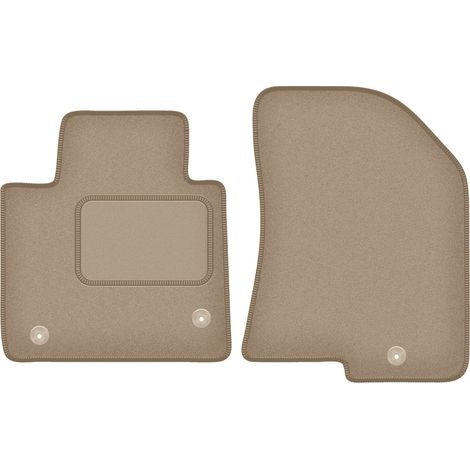 Tapis de sol avant pour Kia Carens IV monospace 7 places (2013-2018), beige (1/5)
