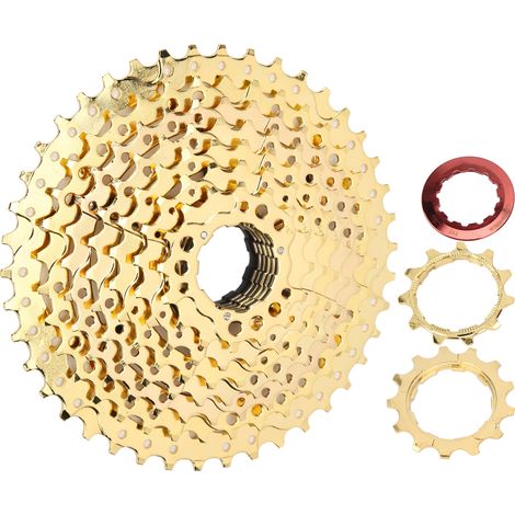 BOLANY Mountainbike 9-Gang Freilauf 11-42T Kassetten-Schwungrad Ersatz Gold (1/5)