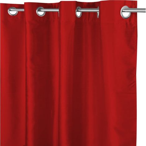 TENDA SHAY in tinta unita ROSSO BORDEAUX cm. 140X290 CONFEZIONATA (1/4)