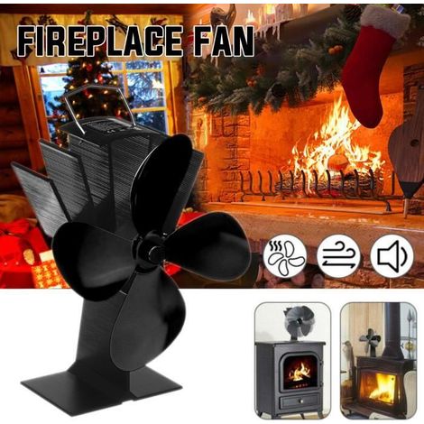 Ventilateur pour Poêle à bois - Eco de cheminée - 4 Lames - Silencieux - Automatique - 50 °C à 400°C (1/4)