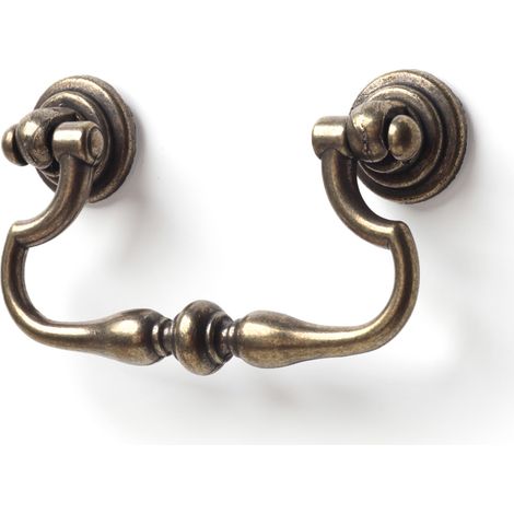 Asa en zamak con acabado cuero, dimensiones: 16x83x48mm, entrepuntos: 64mm -