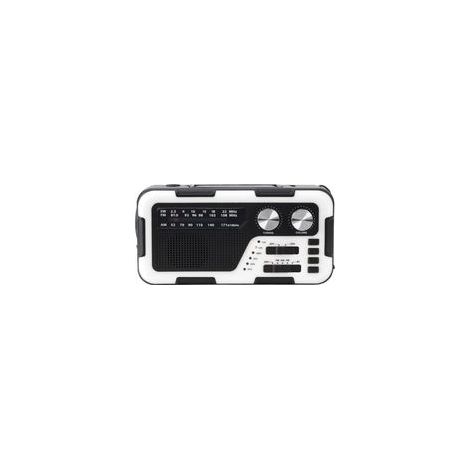 Radio d'urgence solaire portable , 2000 mAh, blanche (1/5)