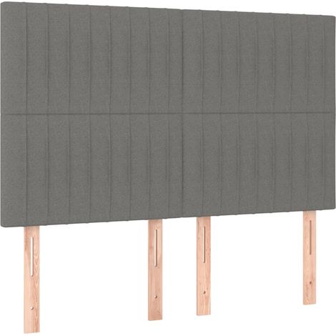 Maison Exclusive - Cabecero de cama gris oscuro 144x5x118/128 cm (1/5)