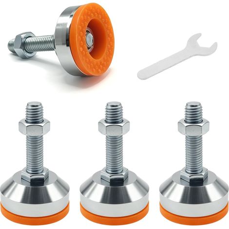 Lot de 4 Niveleurs de Pieds Robustes,Pied Réglable Charge Lourde,Réglables en Hauteur 35 à 85 mm,Pieds de Meuble Ajustables,capacité pour établi, Machine, Armoire(D50M12L85) (1/5)
