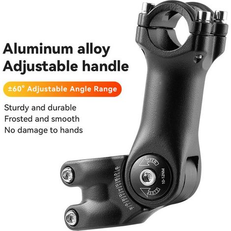 Elevador de manillar para bicicleta - Diámetro de la abrazadera: 28,6 / 31,8 mm - Ajustable (1/4)