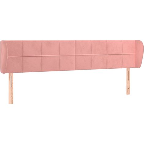 Maison Exclusive - Testiera ad Orecchio Rosa 203x23x78/88 cm in Velluto (1/5)