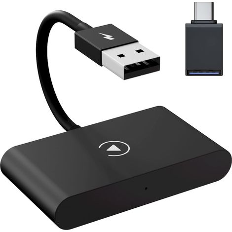 Adaptateur CarPlay pour iPhone Adaptateur Wireless, Convertissez CarPlay Filaire en CarPlay sans Fil 5GHz WiFi Auto-Connect pour iPhone iOS 10+, Noir (1/5)