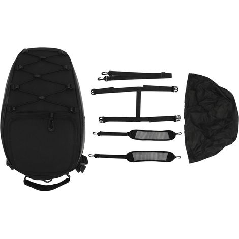Sac de siège arrière de moto, Construction solide, étanche, grande capacité, voyage pour moto tout-terrain, bleu