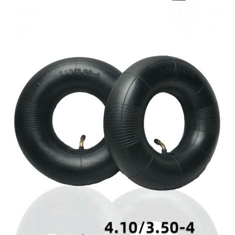 2 pièces pneus tubulaires série 4.10/3.50-4 pouces pour diable, chariot, charrette à bras, chariot de jardin, tondeuse à gazon, tube de remplacement 4.10-4 (1/4)
