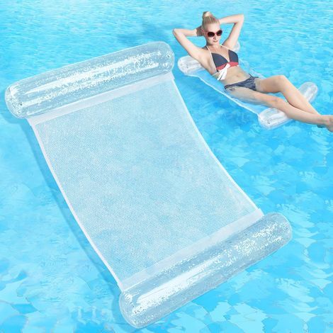 Hamaced-Piscine-Platten, Pailletten, 4 in 1, vielfältig, für Erwachsene, aus PVC, idyllisch für Feste.