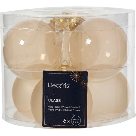 Box 6 Palline Vt perla trasparente d6cm