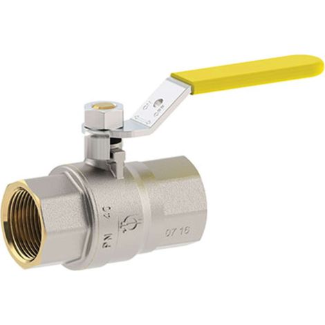 VALVOLA SFERA GAS + LEVA FF FUTURGAS FIV - OTTONE NICHELATO 1/2F - 6 pezzi