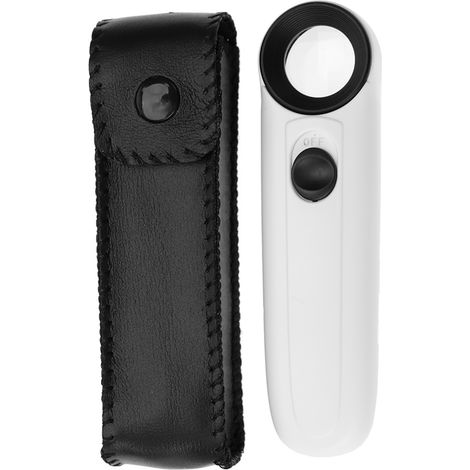 Loupe de poche MG6B-1B 40X avec éclairage LED, boîtier en plastique ABS