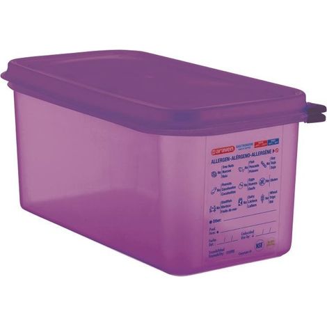 Bac hermétique violet anti allergénique 6 L - Araven GN 1/3 (1/3)