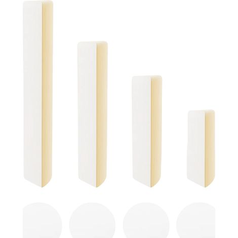 Set di 4 tavolini cilindrici in cartone, altezza 40/60/80/100 cm, portata massima 25-30 kg, materiale ecologico, montaggio richiesto. (1/5)