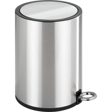 Poubelle à Pédale 3L - Acier Inoxydable - Système Easy Close - Salle de Bain et WC - 18,5x25,5x24,5 cm (1/5)