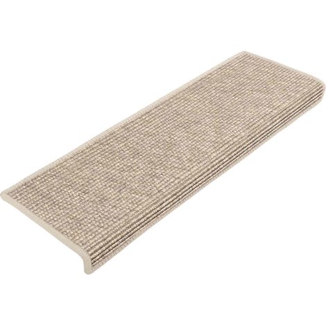 vidaXL Stair Mats 15 pcs 65x21x4 cm Light Beige Rectangular Edge (1/5)