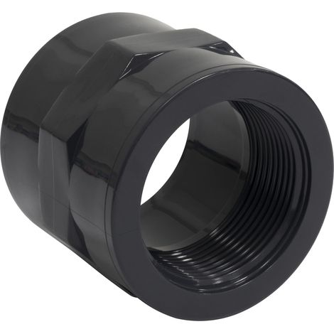 C63278 - Mamelon/manchon mixte taraudé femelle à coller Ø50mm-femelle à visser 1 1/2'' - raccord pression de tuyaux 10 bars - embout mixte - en plastique