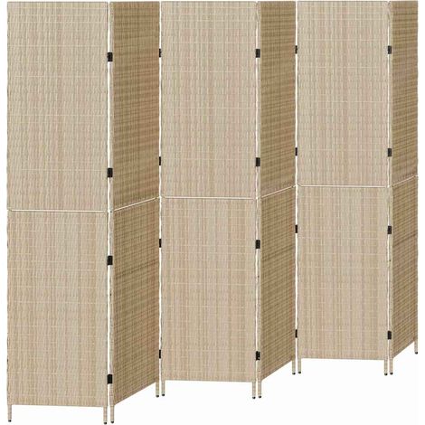 Paravent Beige 292 x 180 cm polyrotin