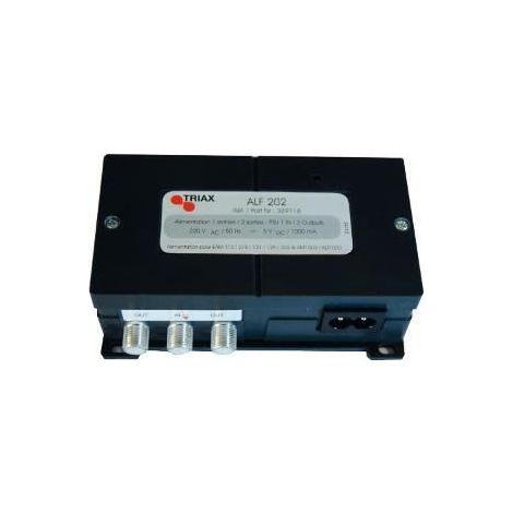 Alimentation pour Préamplificateur Triax ALF 202 - 24 V 200 mA, 2 Sorties TV