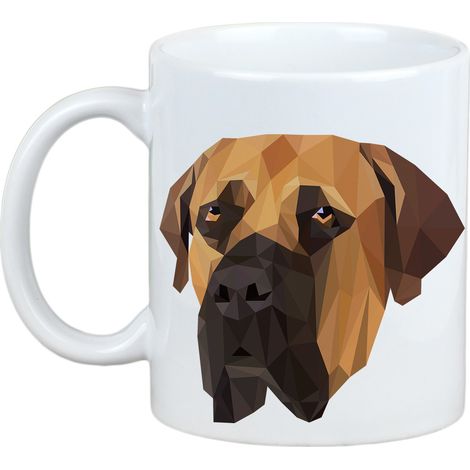 Boerboel, mastín sudafricano - taza con una foto y la inscripción perro geométrico Art-Dog (1/5)