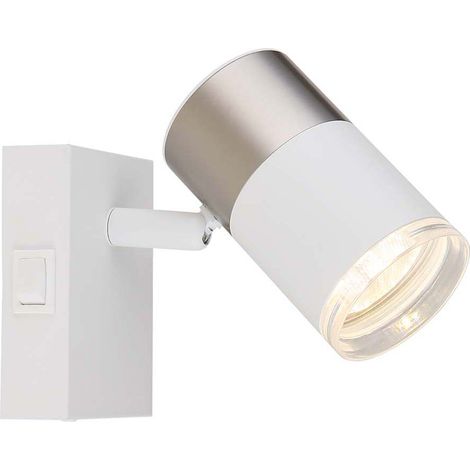 Wandleuchte Wandlampe Arbeitszimmer Verstellbar Weiß Metall GU10 H 9 cm (1/5)