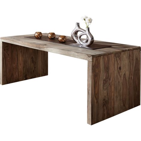 Schreibtisch Sheesham 200x90x77 grau geölt NATURE GREY 712