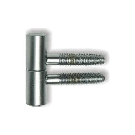 Cerniere Anuba per porte e finestre legno,2 pezzi Maschio Femmina,13 mm,Cromo Satinato