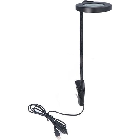 Lampe loupe à pince avec éclairage LED USB, 11 niveaux de luminosité réglables pour le soudage (1/5)