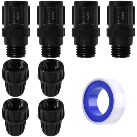 25 Psi Kit adaptateur de robinet régulateur de pression pour irrigation goutte à goutte Réducteur pression Vanne à faible débit Idéal pour les systèmes d'irrigation Distribution Régulateur-Muntra (1/4)