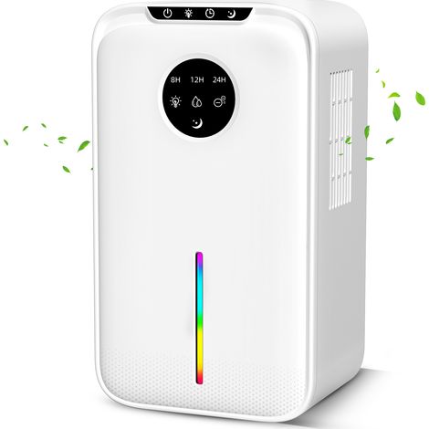 2.5L household dehumidifier with timer, white, suitable for a 20 square meter room.