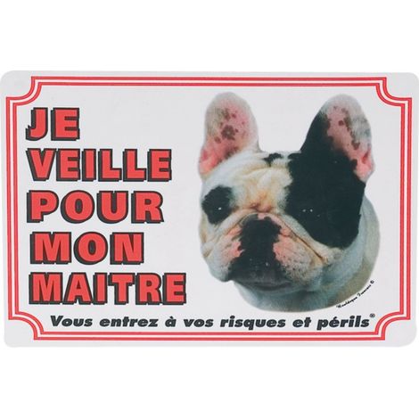 Panneau de portail chien bouledogue français - animallparadise (1/2)