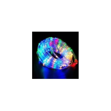 Guirlande lumineuse solaire 20 m, 200 LED multicolores, tube PVC extérieur IP68 étanche, pour jardin, terrasse, fêtes et Noël (1/5)