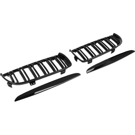 Calandre sport à double barrettes noire pour BMW E90 E91 2005-2008 (1/5)