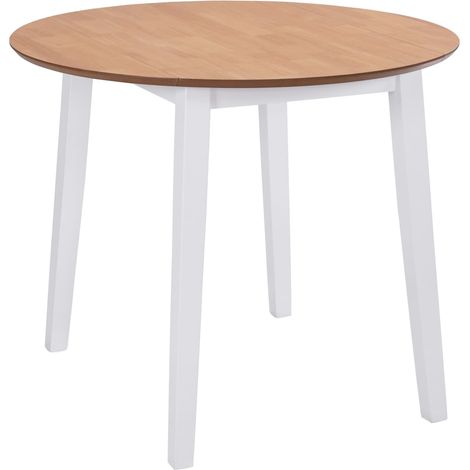 Esstisch Klappbar Rund MDF Weiß