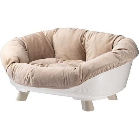 Corbeille Sofa Throne 6 FERPLAST con coussin amovible Blanco 73x55x32 cm