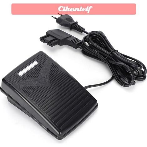 zerone Interrupteur de pédale de machine à coudre Contrôleur de electromenager coudre Prise ronde 220V norme européenne (1/5)