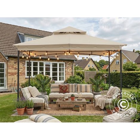 Gazebo da giardino Horus, 3x3,7m, Panna - Dancover