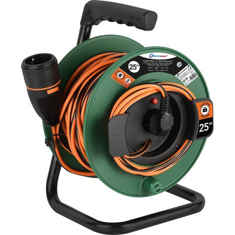 Avvolgicavo con Presa a Meccanismo Blocco Art 49237 Electraline 25 mt (1/5)