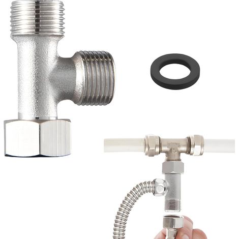 3 Way Brass T Valve - 3/8" Straight (1/5)