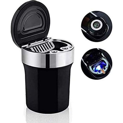 Tragbarer Auto-Aschenbecher, Universal-Auto-Aschenbecher mit LED L