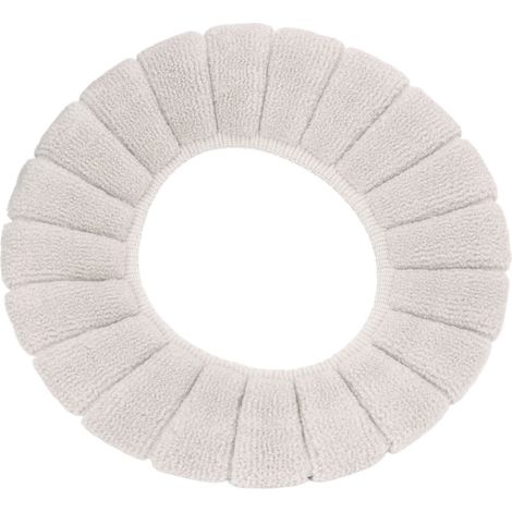 Housse de siège de toilette épaisse et lavable - Matériau doux et chaleureux - Couleur beige élégante et durable (1/5)