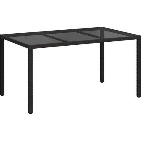 Tavolo da Giardino  Tavolino da Giardino Nero 150 x 90 x 75 cm polyrattan (1/5)