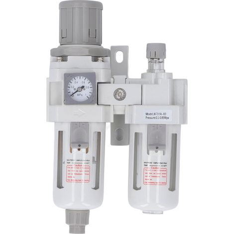 Filtre à air comprimé Régulateur de pression d'air Filtre séparateur d'huile et d'eau, régulateur de filtre à air G3/8" pour système de séchage à l'air comprimé Valve de contrôle, 1 unité (1/5)