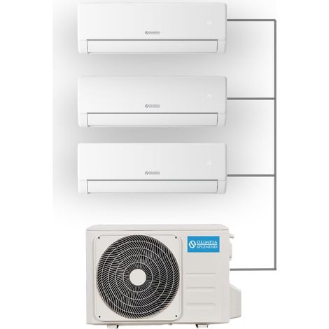 Olimpia Splendid, Aryal Trial 21 con Unità Interna Alyas S2, Climatizzatore 10.000+10.000+12.000 BTU/h Multisplit Inverter, tre stadi di Filtrazione, Gas R32, Classe A++, Wireless Control incluso