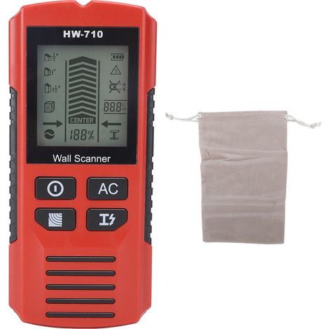 Scanner mural Portable et précis 7 en 1, localisateur électronique de câbles en bois et métal avec écran LCD pour chantier de Construction (1/5)